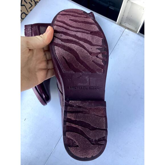 Michael Kors Leslie Rainboot Plum Size 10 - Picture 4 of 6